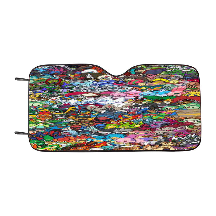 Epic Pokemon Generation 5 Cross Stitch Car Auto Sun Shade Windshield Cover