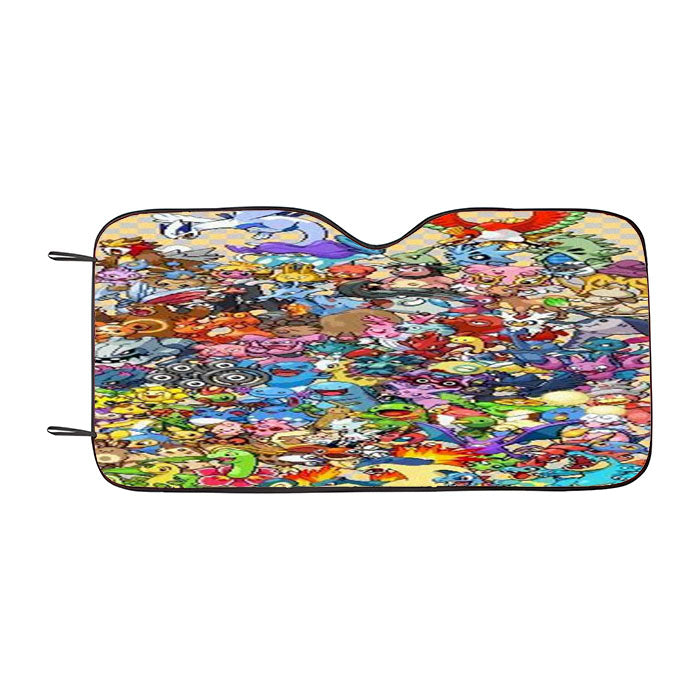 Epic Pokemon Generation Cross Stitch Car Auto Sun Shade Windshield Cover
