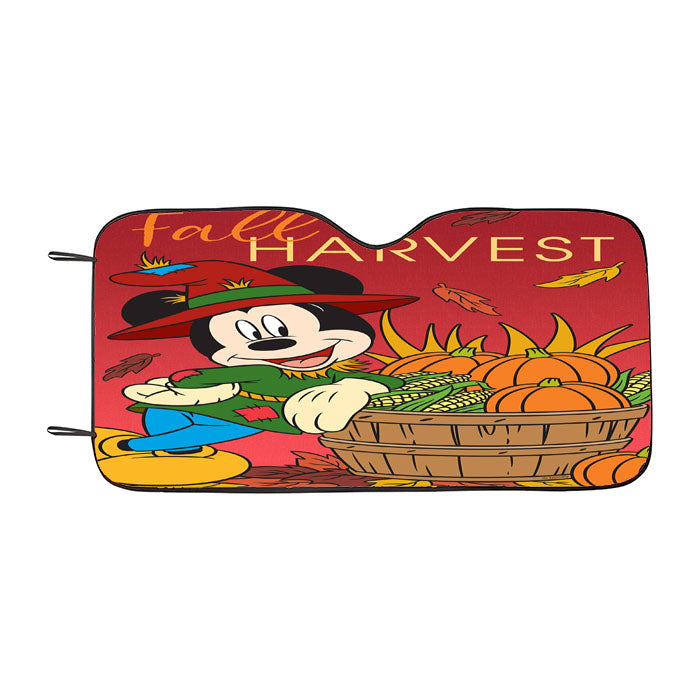 Fall Harvest Mickey Car Auto Sun Shade Windshield Cover