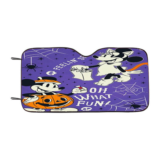 Feeling Spooky Mickey And Minnie Car Auto Sun Shade Windshield Cover