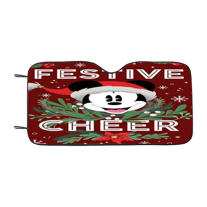 Festive Cheer Mickey Car Auto Sun Shade Windshield Cover