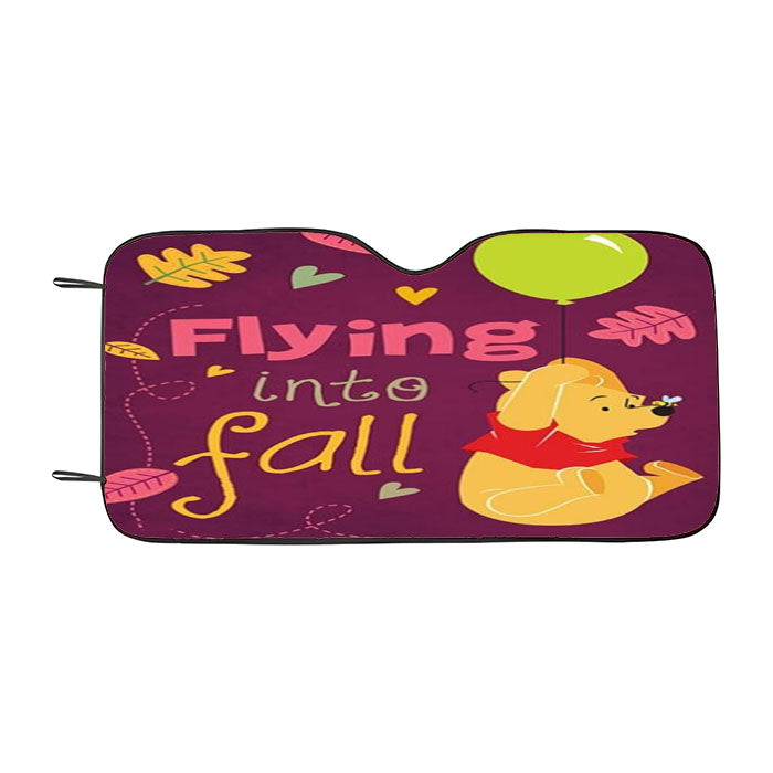 Flying Into Fall Winnie The Pooh Car Auto Sun Shade Windshield Cover