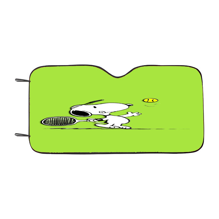 Funny Snoopy Play Tennis Car Auto Sun Shade Windshield Cover