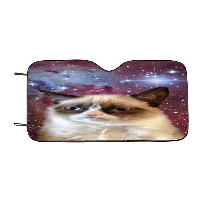 Galaxy Grumpy Cat  Car Auto Sun Shade Windshield Cover