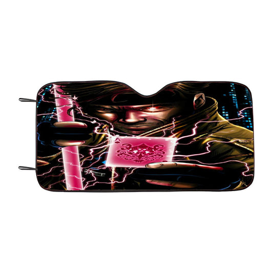 Gambit Marvel Car Auto Sun Shade Windshield Cover