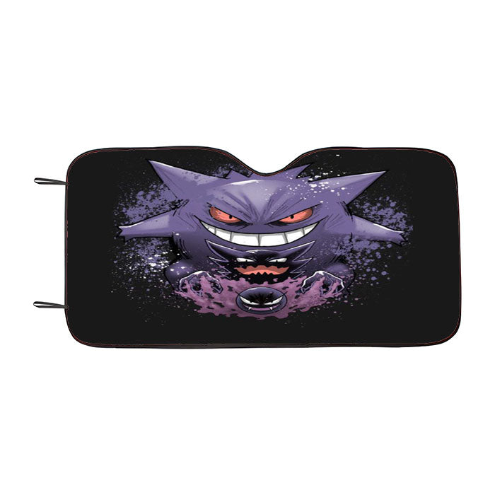 Gengar Pokemon 3 Car Auto Sun Shade Windshield Cover