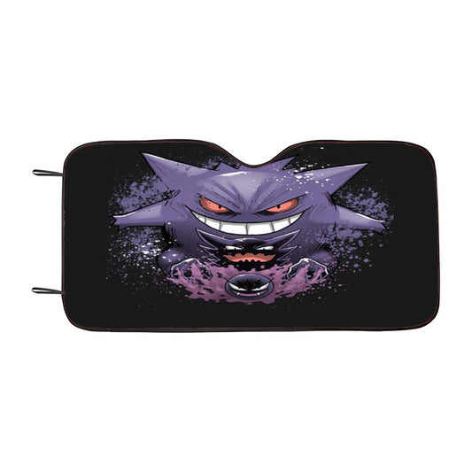 Gengar Pokemon 3 Car Auto Sun Shade Windshield Cover