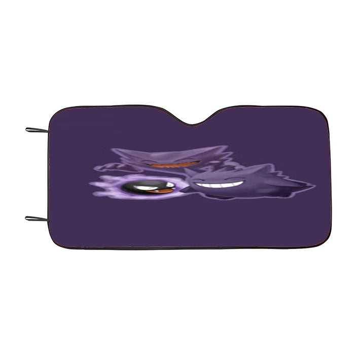 Gengar Pokemon Purple Car Auto Sun Shade Windshield Cover