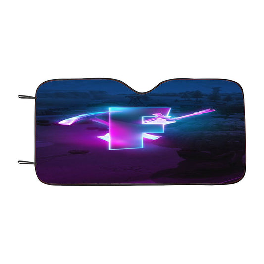 Glowing Fortnite Logo Season 6 Car Auto Sun Shade Windshield Cover