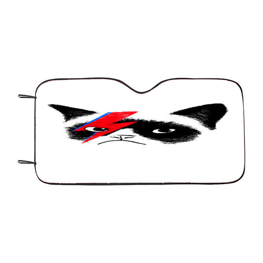 Grumpy Cat As David Bowie  Car Auto Sun Shade Windshield Cover