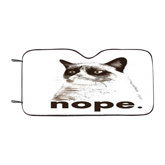 Grumpy Cat Nope  Car Auto Sun Shade Windshield Cover