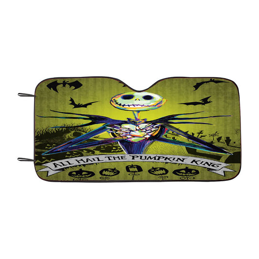 Hail The Pumpkin King Car Auto Sun Shade Windshield Cover