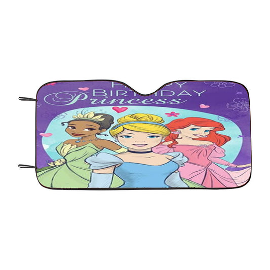 Happy Birthday Princess Car Auto Sun Shade Windshield Cover