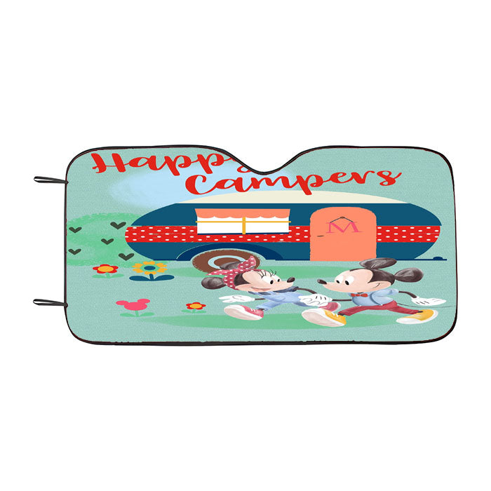 Happy Campers Mickey & Minnie Car Auto Sun Shade Windshield Cover