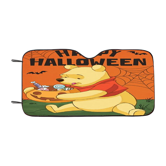 Happy Halloween Winnie The Pooh Car Auto Sun Shade Windshield Cover