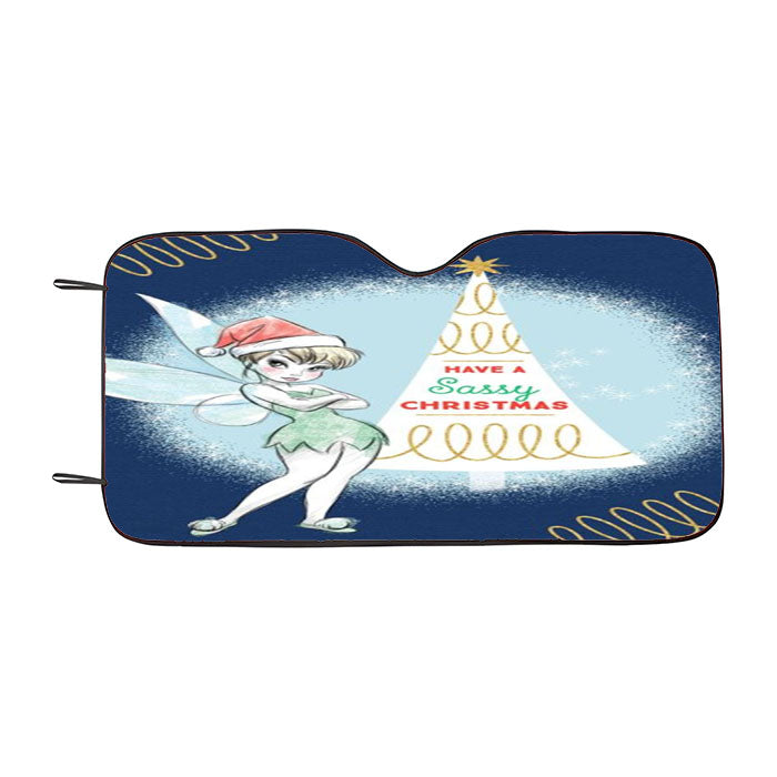 Have A Sassy Christmas Tinker Bell Car Auto Sun Shade Windshield Cover