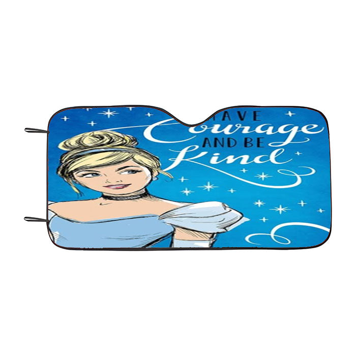 Have Courage And Be Kind Cinderella Car Auto Sun Shade Windshield Cover
