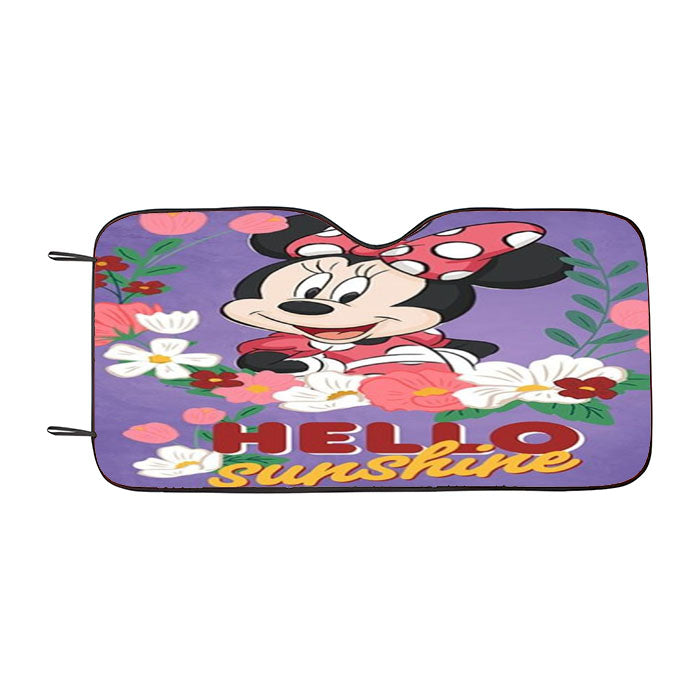 Hello Sunshine Minnie Mouse Car Auto Sun Shade Windshield Cover