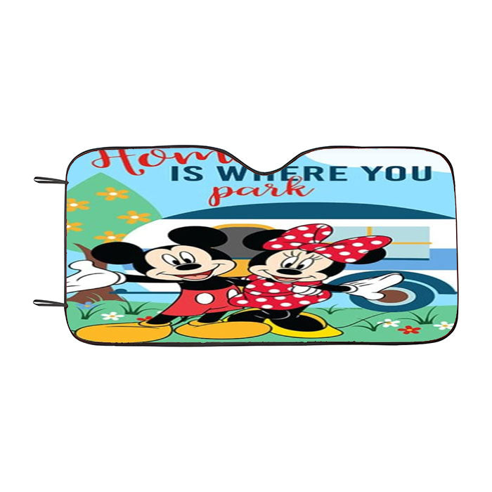 Home Is Where You Park Mickey And Minnie Car Auto Sun Shade Windshield Cover