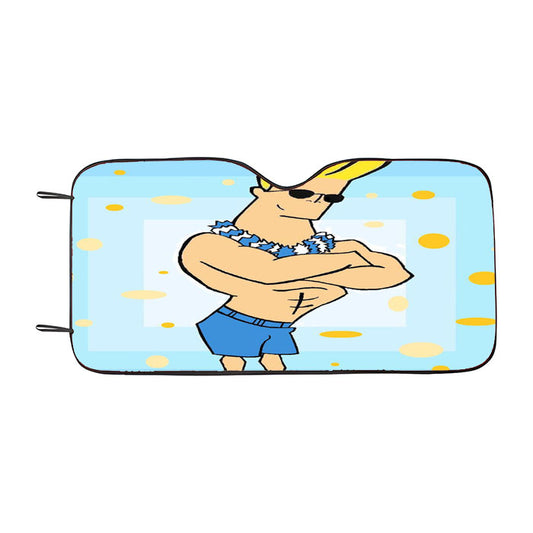 Johnny Bravo Aloha Car Auto Sun Shade Windshield Cover