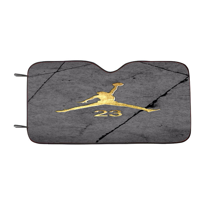 Jordan Gold Marble Car Auto Sun Shade Windshield Cover