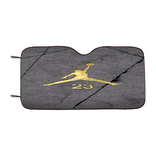 Jordan Gold Marble Car Auto Sun Shade Windshield Cover