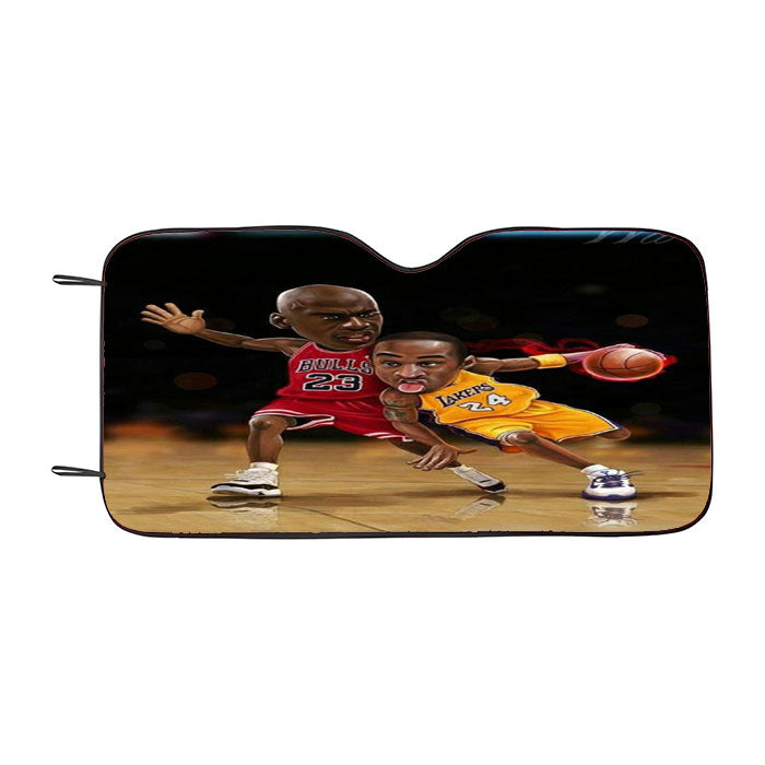 Jordan Vs Kobe Bryant Car Auto Sun Shade Windshield Cover