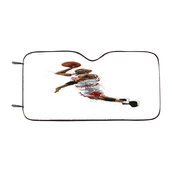 Jumpman Jordan On White Background Car Auto Sun Shade Windshield Cover
