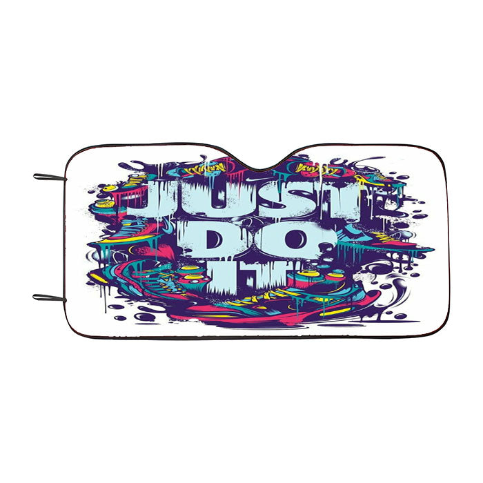 Just Do It Nike Art Shoes Car Auto Sun Shade Windshield Cover