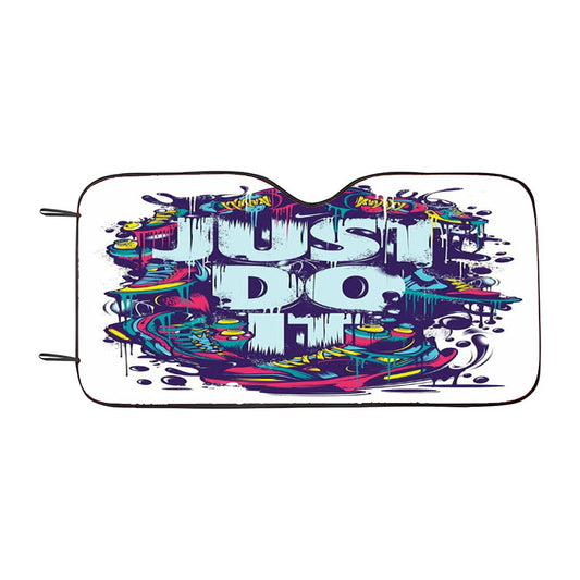 Just Do It Nike Art Shoes Car Auto Sun Shade Windshield Cover