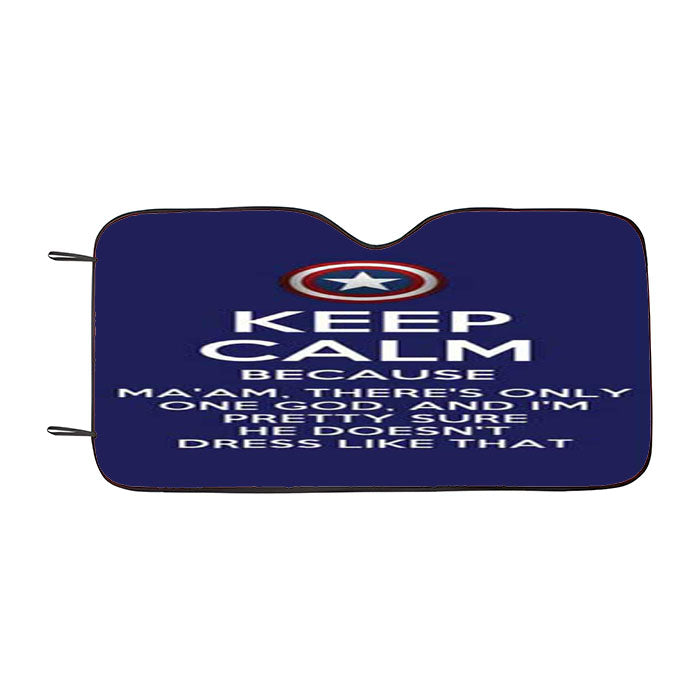 Keep Calm Captain America Car Auto Sun Shade Windshield Cover