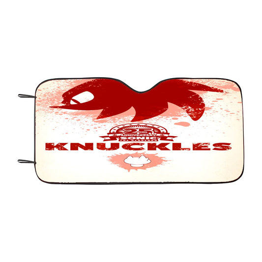 Knuckles Red Sonic Car Auto Sun Shade Windshield Cover