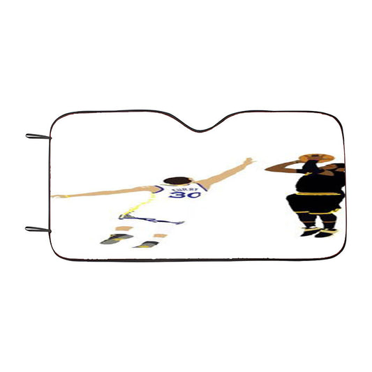 Kyrie Irving Clutch Shot Over Car Auto Sun Shade Windshield Cover