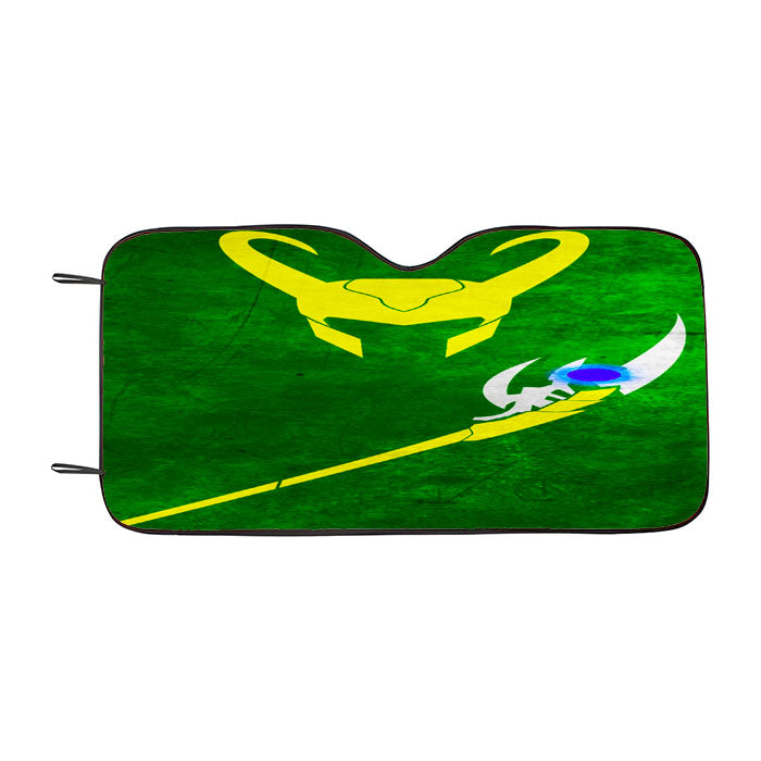 Loki Marvel Villain Vector Car Auto Sun Shade Windshield Cover