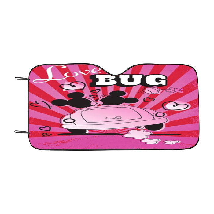 Love Bug Mickey & Minnie Car Auto Sun Shade Windshield Cover