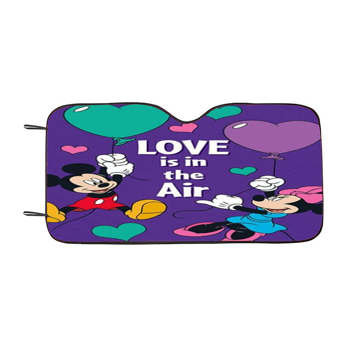 Love Is In The Air Mickey & Minnie Car Auto Sun Shade Windshield Cover
