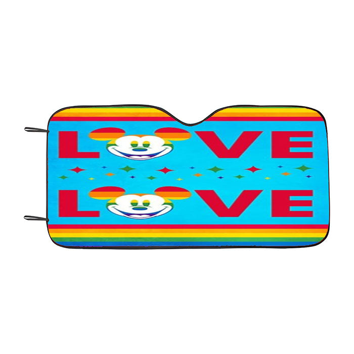Love Is Love Pride Mickey Car Auto Sun Shade Windshield Cover