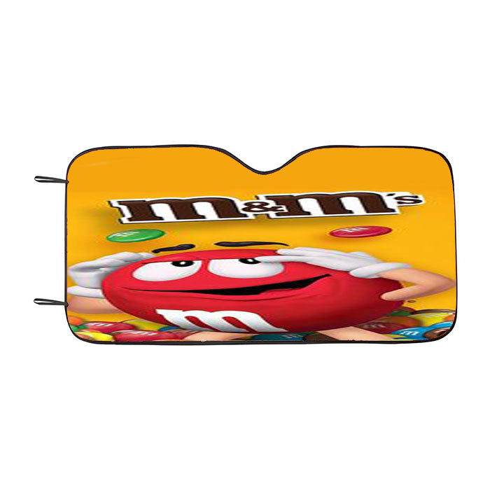 M&M'S Chocolate Mascot Car Auto Sun Shade Windshield Cover