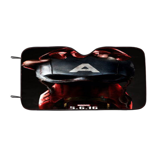Marvel Captain America And Iron Man Car Auto Sun Shade Windshield Cover