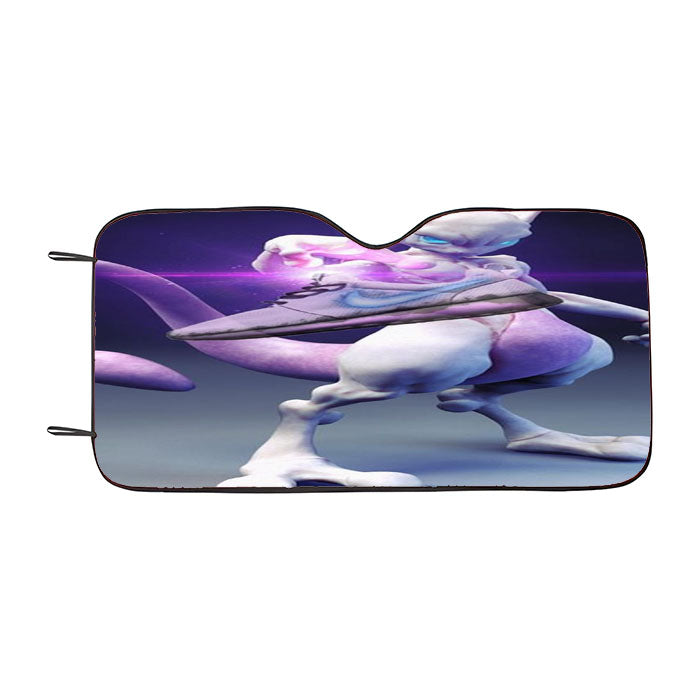 Mewtwo Pokemon Detective Pikachu Car Auto Sun Shade Windshield Cover