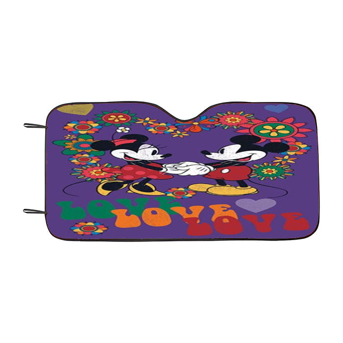 Mickey & Minnie Retro Love Car Auto Sun Shade Windshield Cover