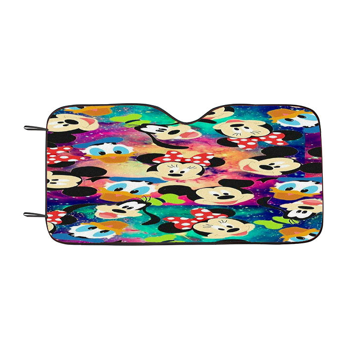 Mickey And Friends Galaxy Wallpaper Car Auto Sun Shade Windshield Cover