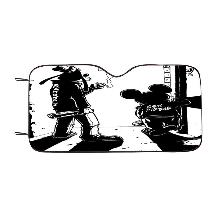 Mickey And Goofy Car Auto Sun Shade Windshield Cover