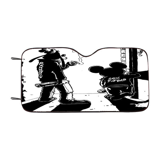 Mickey And Goofy Car Auto Sun Shade Windshield Cover