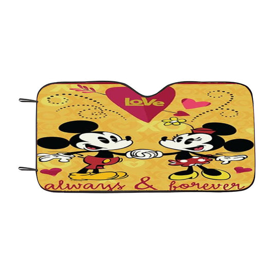 Mickey And Minnie Always Car Auto Sun Shade Windshield Cover