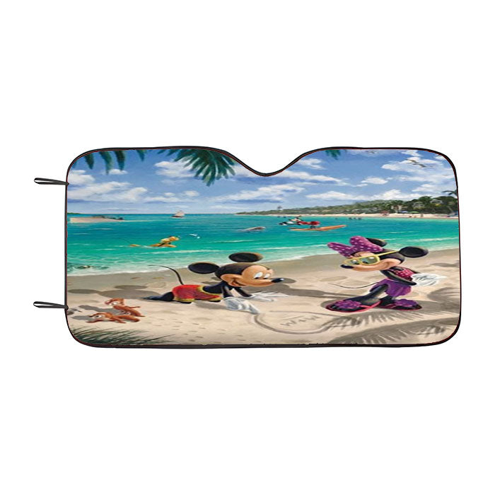 Mickey And Minnie In Florida Car Auto Sun Shade Windshield Cover
