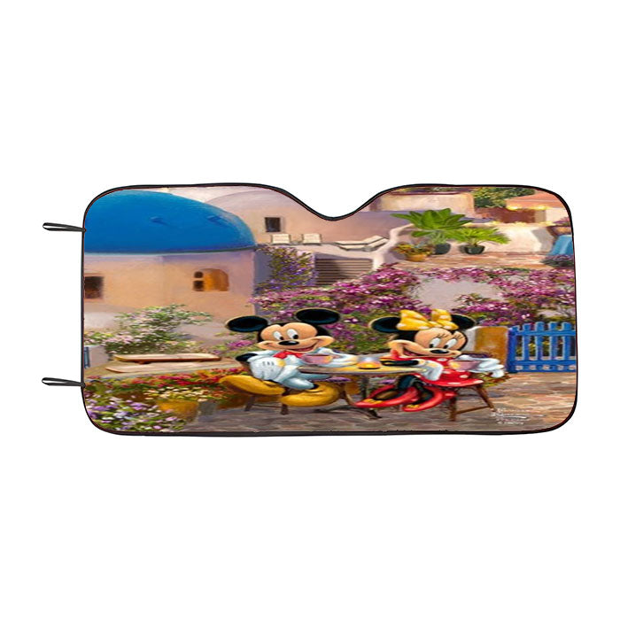 Mickey And Minnie In Greece Car Auto Sun Shade Windshield Cover