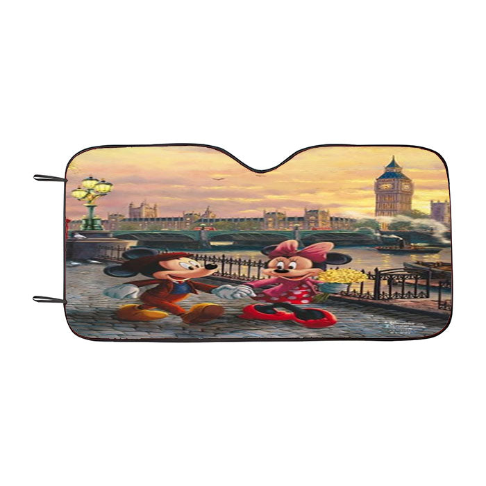 Mickey And Minnie In London Car Auto Sun Shade Windshield Cover