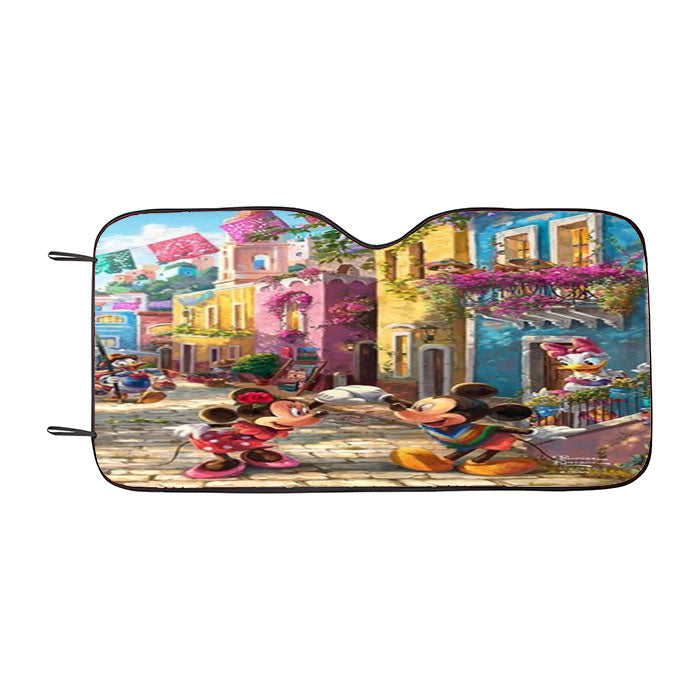 Mickey And Minnie In Mexico Car Auto Sun Shade Windshield Cover