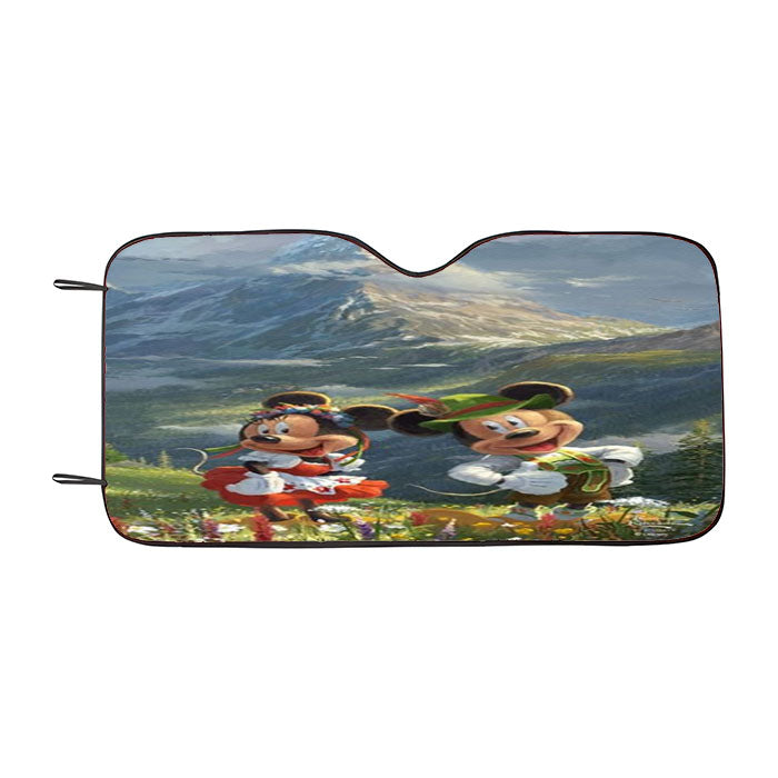 Mickey And Minnie In The Alps Car Auto Sun Shade Windshield Cover